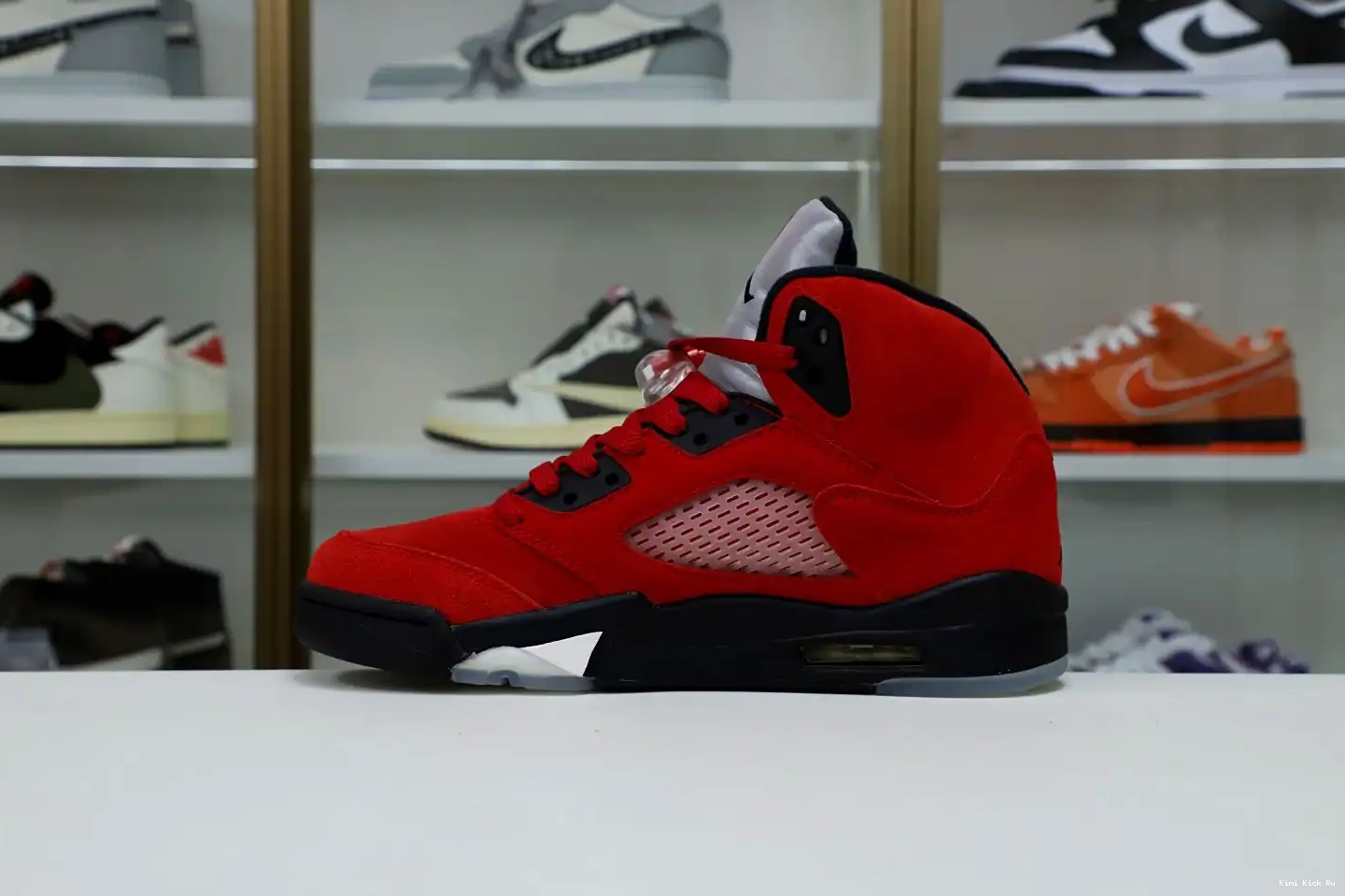RETRO JORDAN Kimikick RAGING BULL RED 5 SUEDE AIR 0417